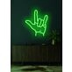 Hand sign Neon Artistic Expression of Communication and Style