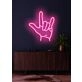 Hand sign Neon Artistic Expression of Communication and Style