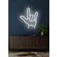 Hand sign Neon Artistic Expression of Communication and Style