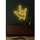 Hand sign Neon Artistic Expression of Communication and Style