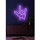 Hand sign Neon Artistic Expression of Communication and Style