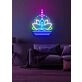 Lotus flower Neon Serenity and Rebirth in Bloom