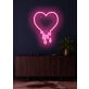 Melting heart Neon Warmth and Love in Fluid Form
