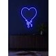 Melting heart Neon Warmth and Love in Fluid Form