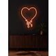 Melting heart Neon Warmth and Love in Fluid Form