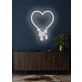 Melting heart Neon Warmth and Love in Fluid Form