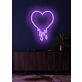 Melting heart Neon Warmth and Love in Fluid Form