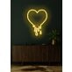 Melting heart Neon Warmth and Love in Fluid Form