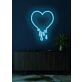 Melting heart Neon Warmth and Love in Fluid Form