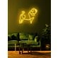 Pug Neon Quirkiness and Charm in a Bright Display