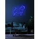 Pug Neon Quirkiness and Charm in a Bright Display