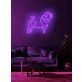 Pug Neon Quirkiness and Charm in a Bright Display