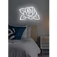 Rose Neon Romantic Bloom in Lustrous Light