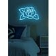 Rose Neon Romantic Bloom in Lustrous Light