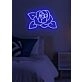 Rose Neon Romantic Bloom in Lustrous Light