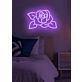 Rose Neon Romantic Bloom in Lustrous Light