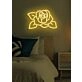 Rose Neon Romantic Bloom in Lustrous Light