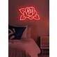 Rose Neon Romantic Bloom in Lustrous Light