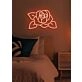 Rose Neon Romantic Bloom in Lustrous Light