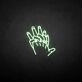 'The net be buckled' neon sign