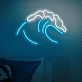Waves Neon Ocean's Rhythm in Radiant Glow