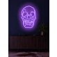 Skull Neon Skilt Edgy Neon Art for a Bold Statement