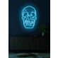 Skull Neon Skilt Edgy Neon Art for a Bold Statement