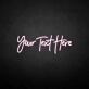 'You write here' neon sign