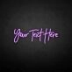 'You write here' neon sign