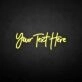 'You write here' neon sign