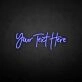 'You write here' neon sign
