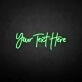 'You write here' neon sign