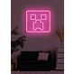 Square face Neon Abstract Artistic Piece, Adding a Contemporary Touch