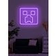 Square face Neon Abstract Artistic Piece, Adding a Contemporary Touch
