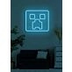 Square face Neon Abstract Artistic Piece, Adding a Contemporary Touch