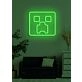 Square face Neon Abstract Artistic Piece, Adding a Contemporary Touch