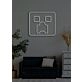 Square face Neon Abstract Artistic Piece, Adding a Contemporary Touch