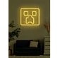 Square face Neon Abstract Artistic Piece, Adding a Contemporary Touch