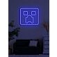 Square face Neon Abstract Artistic Piece, Adding a Contemporary Touch