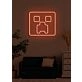 Square face Neon Abstract Artistic Piece, Adding a Contemporary Touch