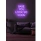 Babe, you look so cool Neon Flattering Compliment in a Stylish Setting