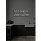 Life Begins After Coffee Neon Humorous Ode to Coffee Lovers Everywhere