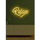 Relax Neon Gentle Reminder to Unwind and Take It Easy in a Soothing Glow