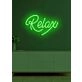 Relax Neon Gentle Reminder to Unwind and Take It Easy in a Soothing Glow