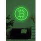 Bitcoin Neon Dazzling Symbol of the Digital Age's Currency Revolution