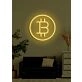 Bitcoin Neon Dazzling Symbol of the Digital Age's Currency Revolution