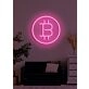 Bitcoin Neon Dazzling Symbol of the Digital Age's Currency Revolution