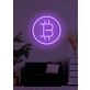 Bitcoin Neon Dazzling Symbol of the Digital Age's Currency Revolution