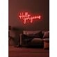 Hello Gorgeous Neon Flattering Greeting in Light