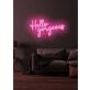 Hello Gorgeous Neon Flattering Greeting in Light